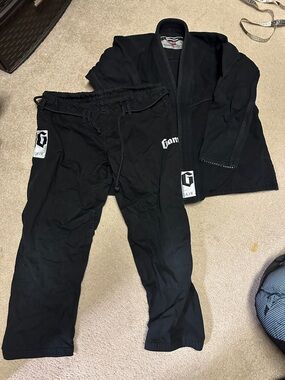Gameness Black Brazilian Jiu-Jitsu Gi Pants & Jacket Set Size A2